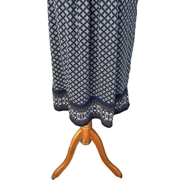 Lands’ End Plus-Sized Navy Blue Patterned Dress Size 1X - Picture 6 of 13